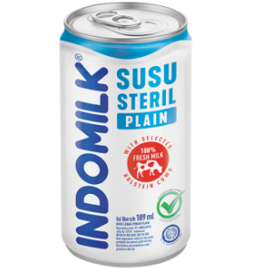 INDOMILK Susu Steril Plain Can 189 ml