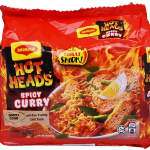 Maggi Hot Heads Instant Noodles Spicy Curry 5sX113g